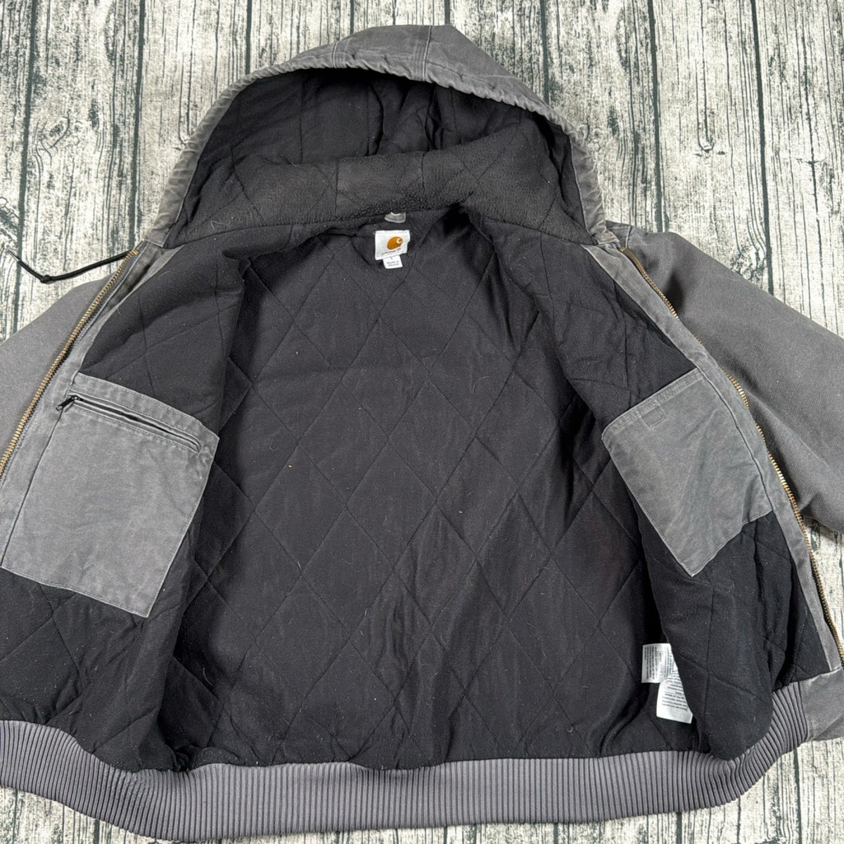 Carhartt J130 GVL Active Jacket Men's Large Gravel Gray Quilted