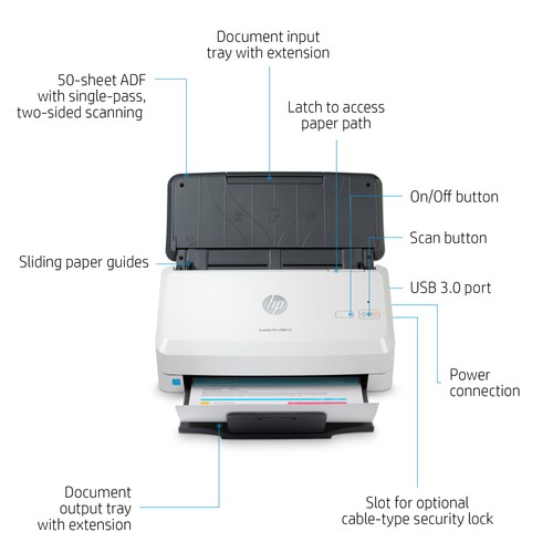 HP ScanJet Pro 2000 s2 Bogeneinzugscanner - Bild 7 von 9