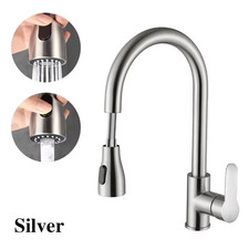 Modern Stainless Steel 360  Rotating Telescopic Kitchen Sink Faucet Bathroom Bas