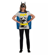 Rubie's Women's Batgirl Shirt with Cape, Mask Halloween Costume Medium
