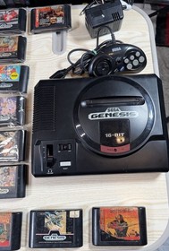 Sega Genesis 16-Bit Console + 34 Games Lot &ndash; Controller & Power Adapter Included