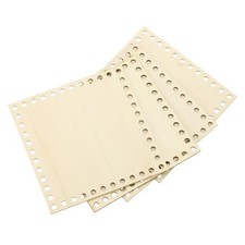 8 x 8 Inch 4 Pcs Basket Bottoms Square Wood Crochet Basket Base for Crochet