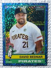 2025 Topps Heritage - (SP) David Bednar [Blue Sparkle] #401 Pittsburgh Pirates 