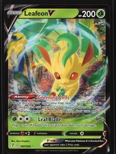 Leafeon V 007/203 SWSH07: Evolving Skies Ultra Rare Pokemon Card