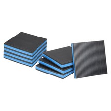 6"x6"x7/8" Rubber Anti Vibration Pads Vibration Isolation Mats Black/Blue 8Pcs