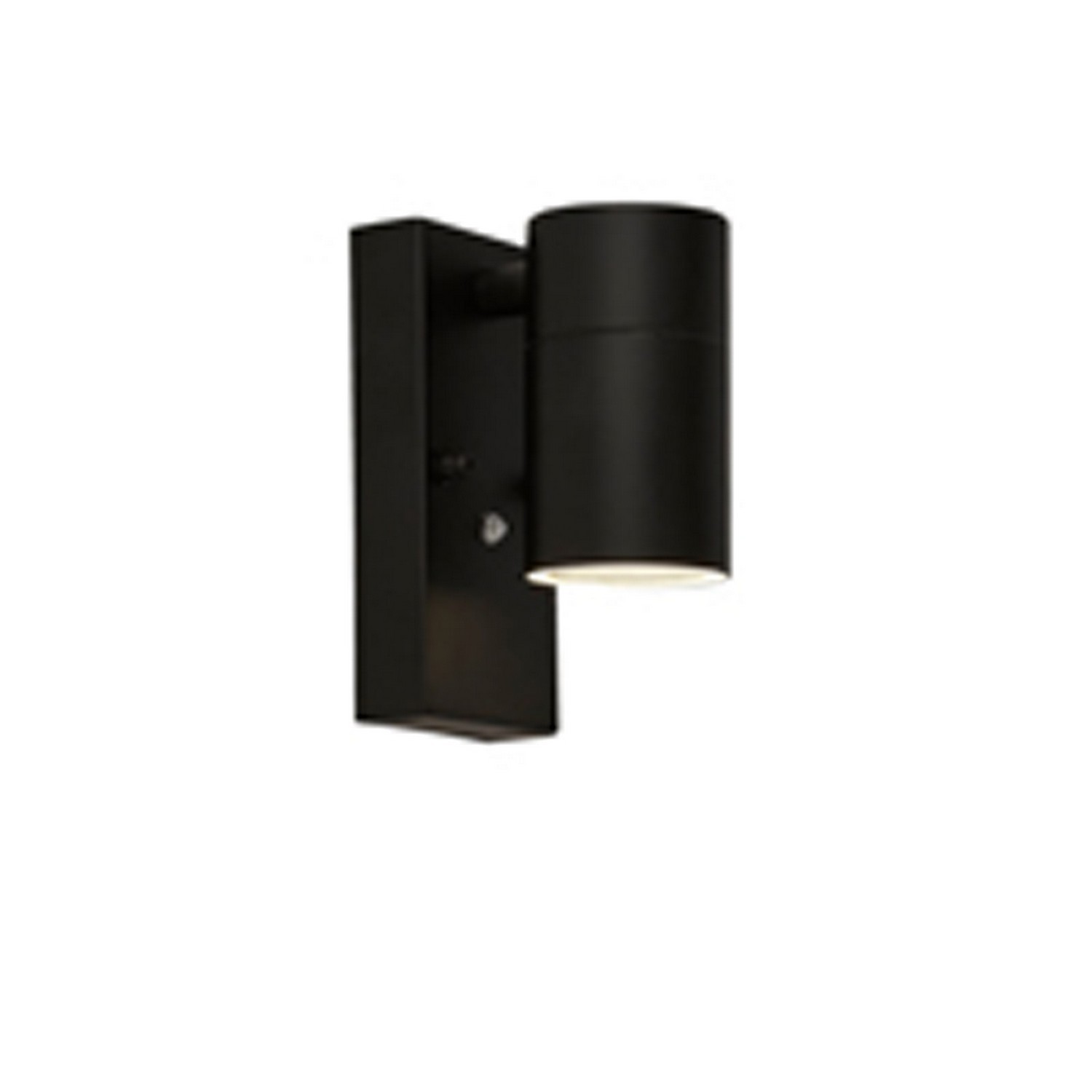 1 Light Outdoor Porch Down Lighter Wall Light With Dusk Till Dawn Sensor Black