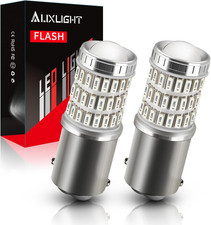 LED Strobe/Flash Brake Tail Light Bulbs 2057 1157 LED Bulb Red 320 Brighter 235