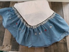 Vintage Fisher Price ABC Blue/Gray Baby Crib Skirt Nursery Bedding