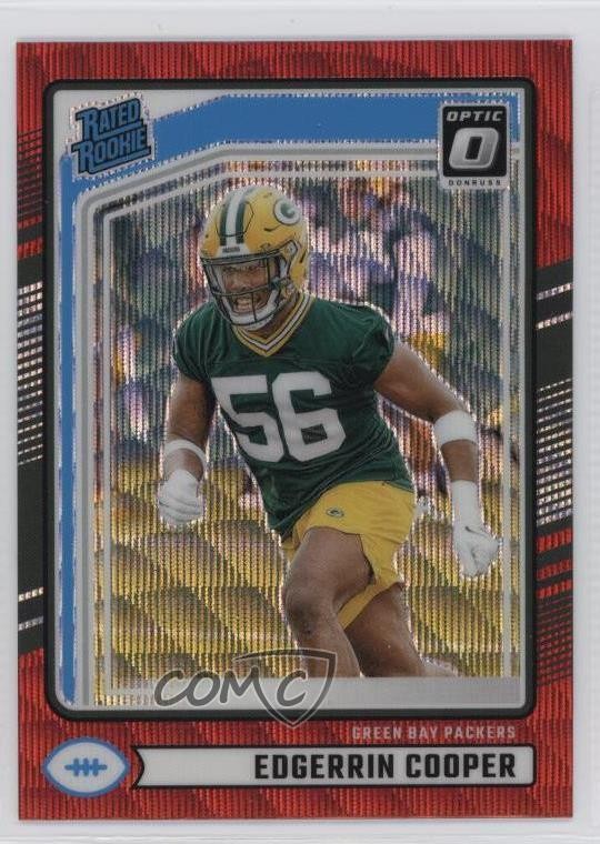 2024 Donruss Rated Optic Preview Red Wave Prizm Edgerrin Cooper Rookie RC 16gi