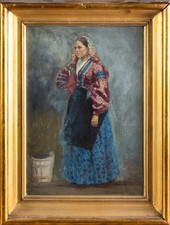 Salvatore Postiglione (Napoli 1861-1906) splendido dipinto  Vendita no profit