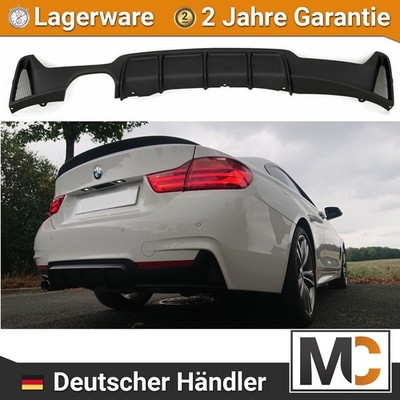 Heckdiffusor Schwarz - passt f. BMW 4er F32 F33 F36 M-Paket inklusive ABE
