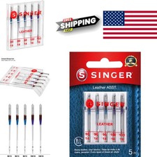 Set of 5 Leather Sewing Needles with Easy Color Code System Sizes 90 14 100 16