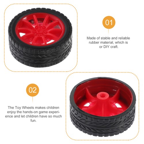20 Pcs Wheel Toy Accessories Child Baby Diy Car Wheels Accessory - Picture 6 of 12