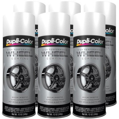 Duplicolor HWP100 (6-Pack), High Performance Wheel Paint, White, 12 oz Aerosol