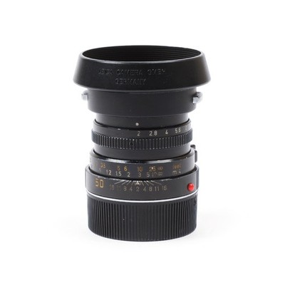Leica 50mm f/2 Summicron M-Mount Lens, Version III (#11817), Black, Made in Germ