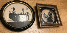 2 Silhouette Portrait Lot C&A Richards Priscilla And The Love Letter Wall Decor