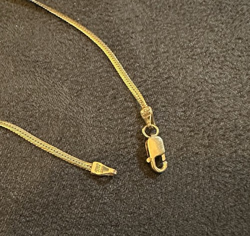 14K Solid Yellow Gold Ruby and Diamond Teardrop Line Necklace 16” - Picture 5 of 6