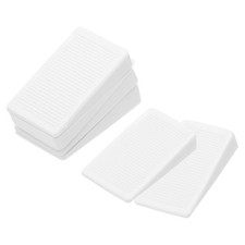 6 Pcs Furniture Levelers, Flexible Plastic White Table Shims, 10mm Height