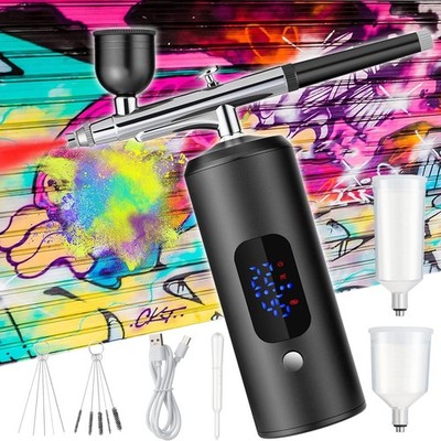 Airbrush Set Spritzpistole mit Kompressor Tragbar Airbrush für Schminke Tattoos