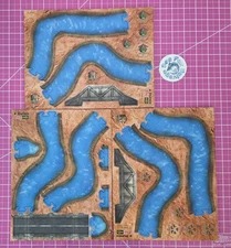 BattleTech Aces Scouring Sands - Bridge and River Punchboards - New!