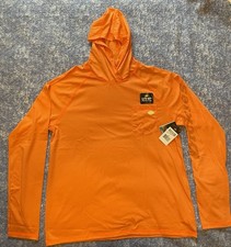Dickies Temp-iQ Cooling Performance Long Sleeve Hooded Sun Shirt Size XL Orange 