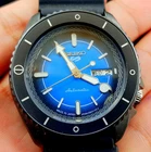 Vintage Of Seiko Sport Automatic Day Date Blue Col Men,s Wrish Watch Japan Made
