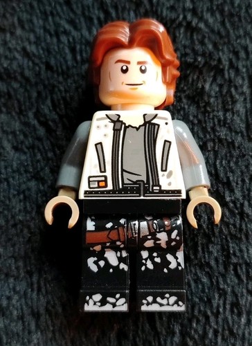 LEGO Han Solo Minifigure Star Wars - White Jacket Black Legs Dirt Stains sw0915