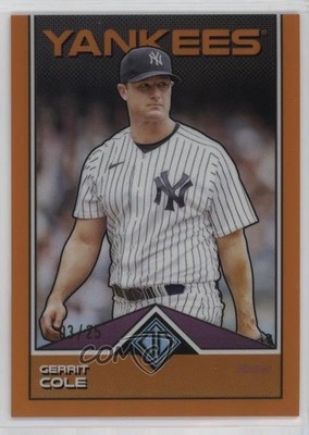 2024 Transcendent Collection Icons Chrome Orange Refractor /25 Gerrit Cole 00cc