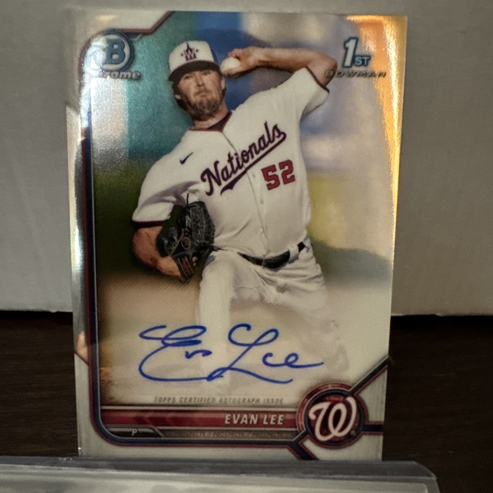 2022 Bowman Chrome Evan Lee Auto Autograph 1st Prospect #CPA-EL Nationals