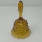 Vintage Fenton Art Glass Amber Hobnail Bell - No Clapper