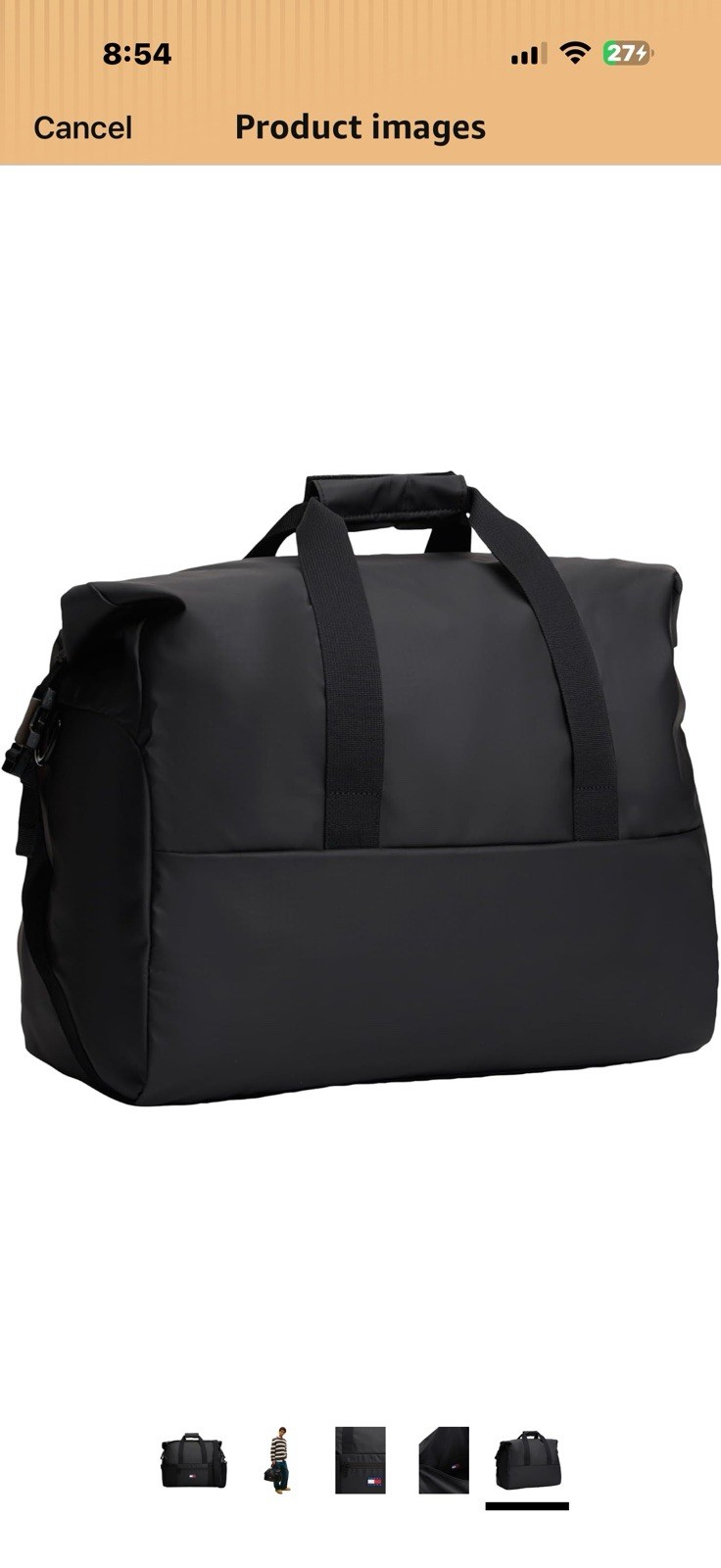 Tommy Jeans Daily Duffle Bag for Travel and Gym with Shoulder Straps thumbnail 5