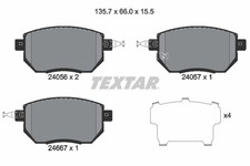 TEXTAR Bremsbelagsatz Scheibenbremse 2405601 für INFINITI NISSAN MURANO FX 2 Z51
