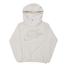 Nike Spellout Hoodie - Medium White Cotton