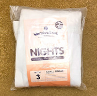 Slumberdown Sleepy Nights Small Single Electric Blanket White Washable 61x122cm