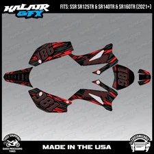 Graphics Kit for SSR SR125TR SR140TR SR160TR (2021+) Twitch Series - Red