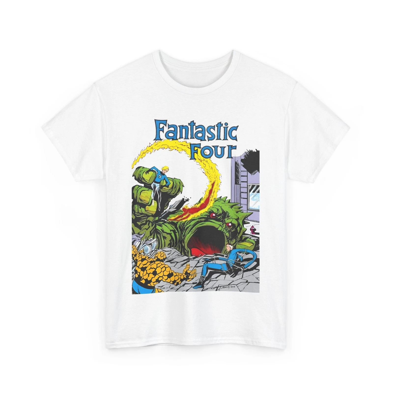 Fantastic Four T-Shirt - John Byrne Art - #1 Cover - Marvel Comics - Human Torch