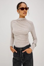 RAILS New Women's Joelle Top Heather Oatmeal All Sizes Ships Free (MSRP $168+)