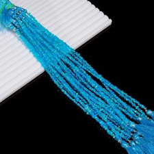 Neon Blue Ethiopian Opal Stone Tumbled Smooth Beads 2X1 6X3 mm Strand 8" UGB-951