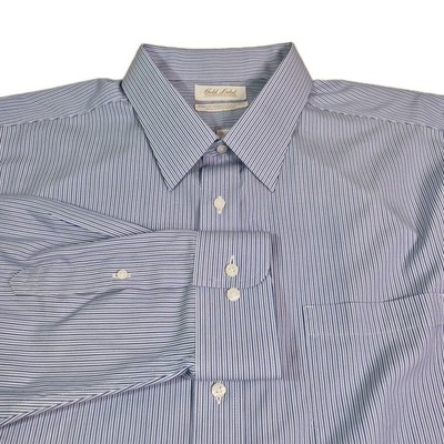 20 36/37 dress shirts Roundtree & Yorke Shirt Big & Tall Men's 20 36/37 Blue Pinstripe Dress Shirt