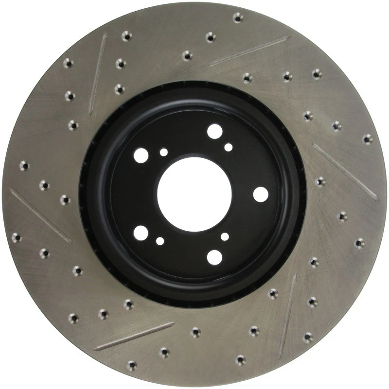 StopTech 127.40062L Sport Cross-Drilled And Slotted Disc Brake Rotor Fits TL - Image 3 of 4
