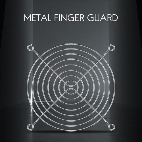 PC DC Lueftergitter Schutz Metall Fingerschutz 120 mm 12cm Silber Ton A8Q29471 - Afbeelding 5 van 8