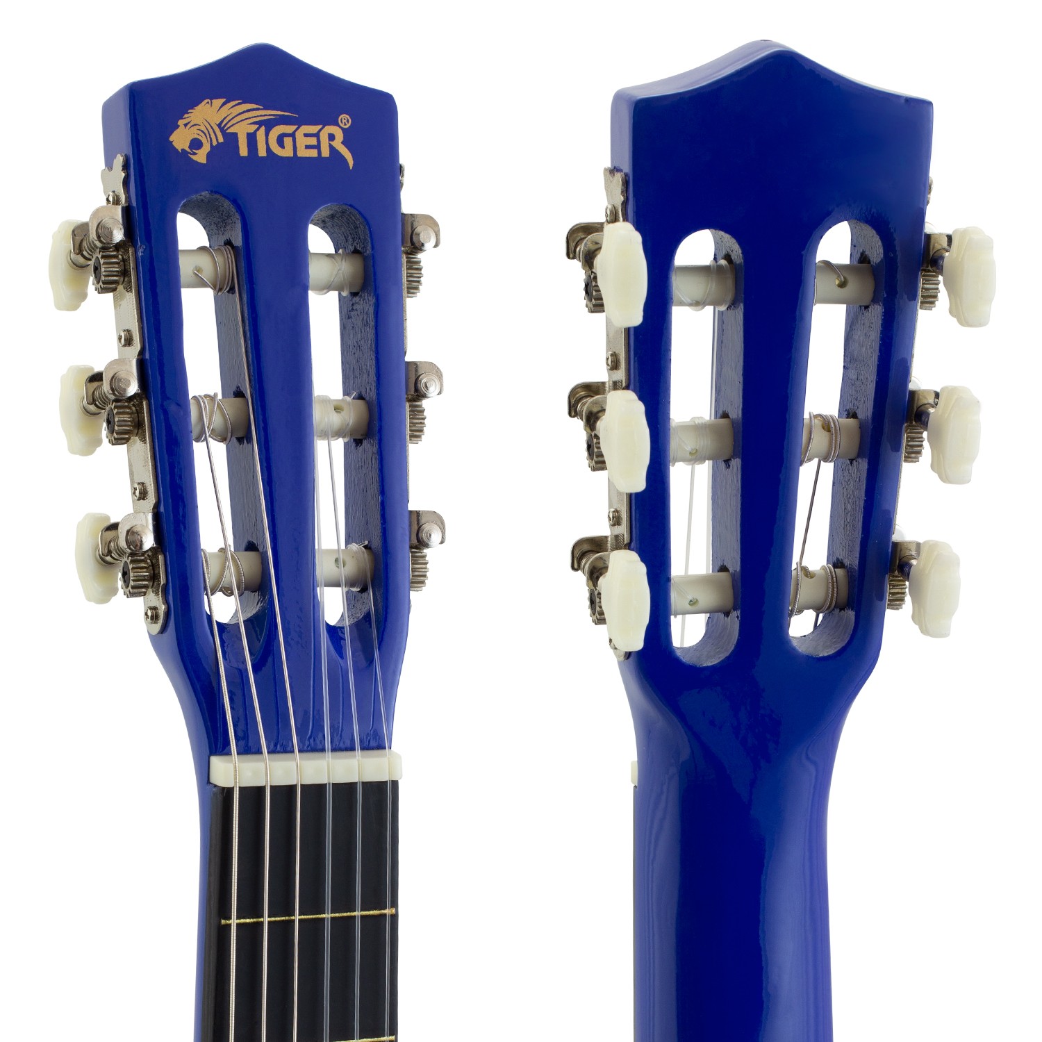 Chitarra Classica – Accordatore, Borsa, Plettri e Cinghia Chitarra Blu Taglia 3/4 Età 9-11 foto 2