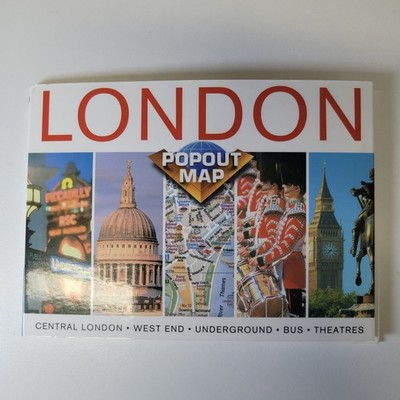 London PopOut Map Central West End Underground Bus Theatres Folding Guide VTG