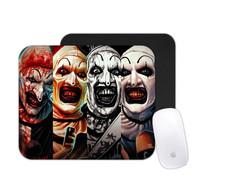 Art Horror Clown Cartoon Mouse Pad  Dark Scary Desk Mat  Custom Halloween Gift