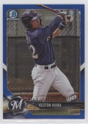 2018 Bowman Chrome Prospects Blue Refractor /150 Keston Hiura #BCP174 0q3
