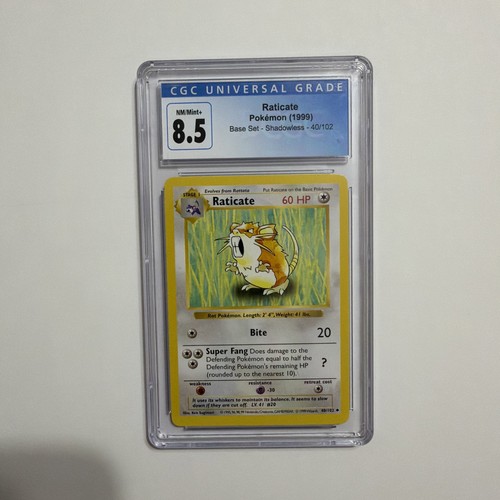 Raticate (Shadowless) graded CGC 8.5 for sale on eBay