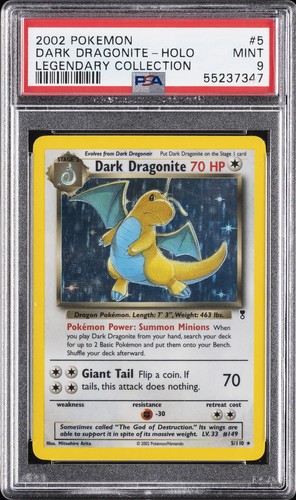 Dark Dragonite graded PSA 9 for sale on eBay