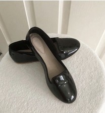 Bloch Girls Black Patent Ballet Flats Shoes Size 3   New