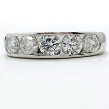 NO US TARIFF Jewelry Ring Natural Diamond 1.03ct Platinum 5500332