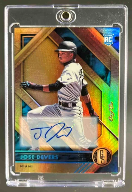 2021 Chronicles Jose Devers Gold Standard Auto RC Holo Platinum Blue #1/1